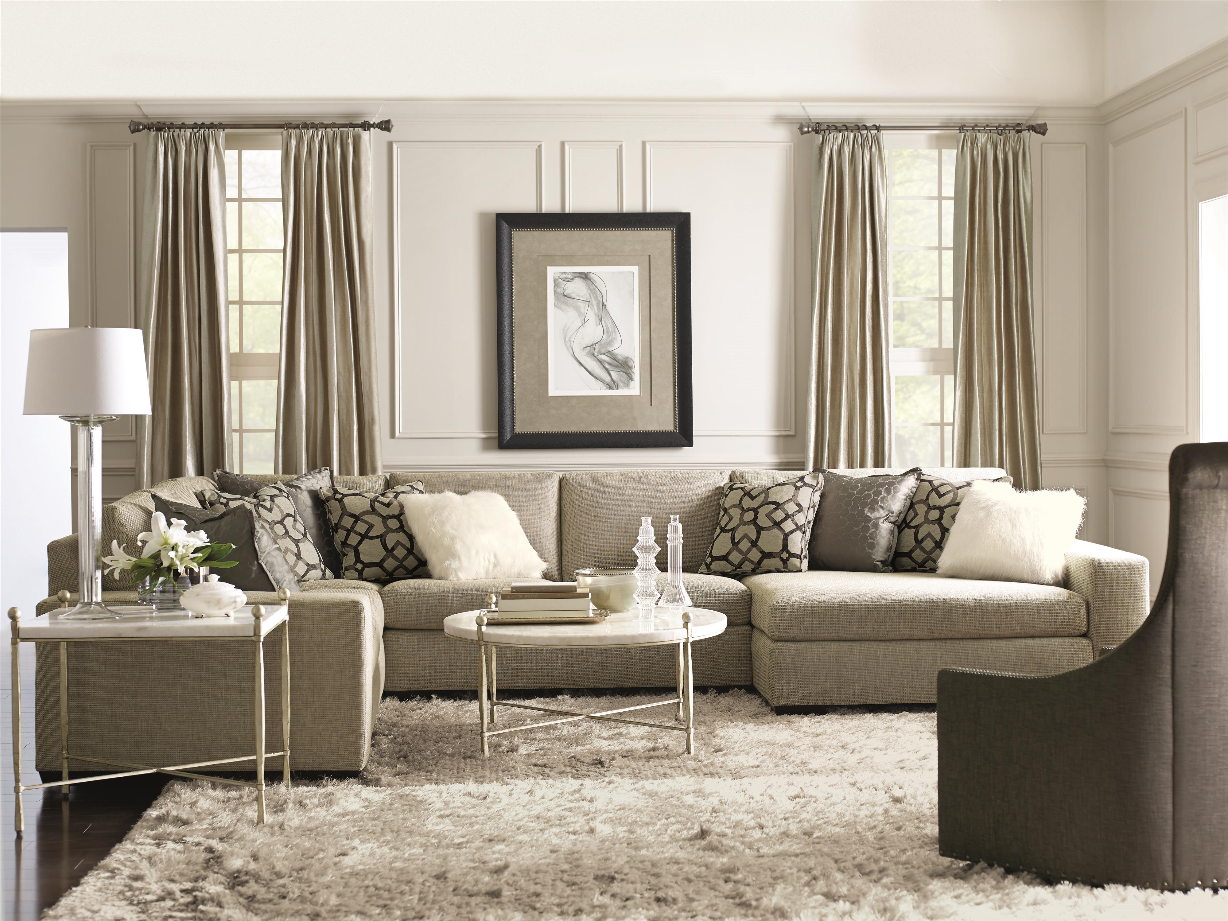 Bernhardt Orlando Sectional Sofa with Contemporary Style Belfort